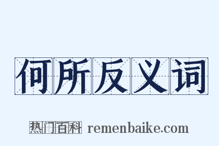 何所反义词是什么意思的图片
